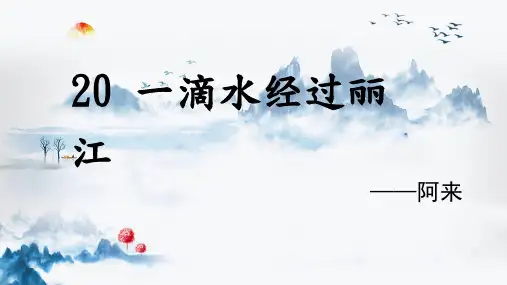 第20课《一滴水经过丽江》 统编版语文八年级下册