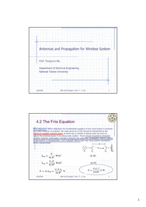 Antennas and Propagation for Wireless System