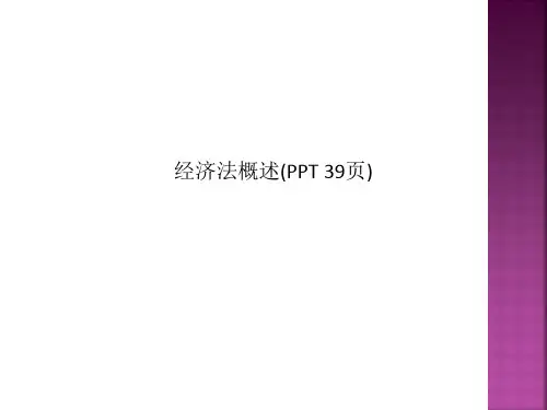 经济法概述(PPT 39页)