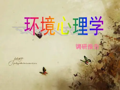 环境心理学调研ppt