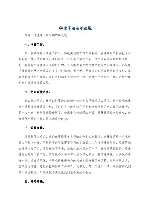等离子清洗的流程