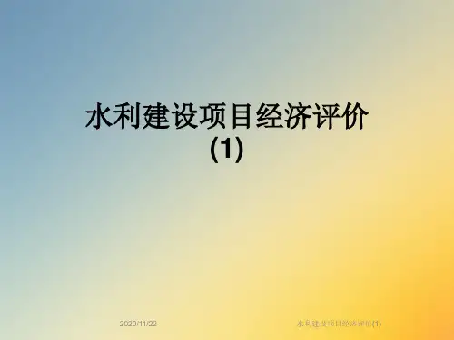 水利建设项目经济评价(1)