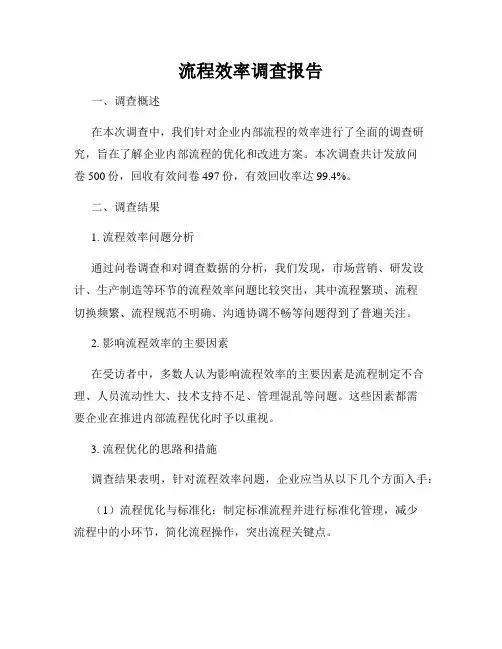 流程效率调查报告