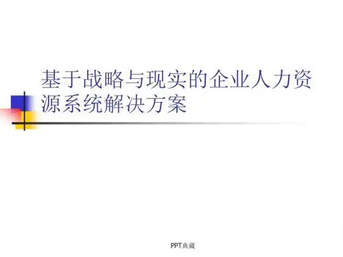 现实的企业人力资源系统解决方案PPT课件