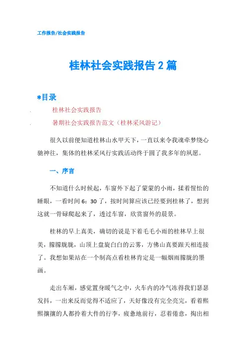 桂林社会实践报告2篇