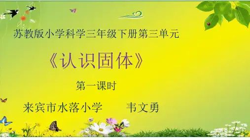 《认识固体》说课PPT