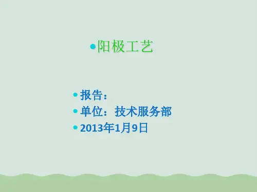 表面处理阳极工艺课程(PPT 28页)