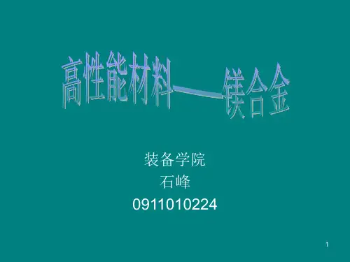 高性能材料——镁合金PPT
