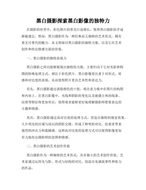 黑白摄影探索黑白影像的独特力