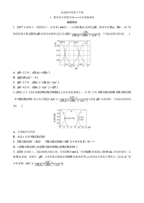 2023届高三化学高考备考二轮复习专题训练  水溶液中的离子平衡