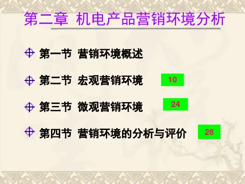 第二章机电产品营销环境分析