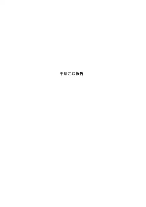干法乙炔报告