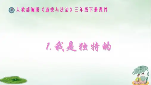 《我是独特的》PPT优质课(共56张PPT)