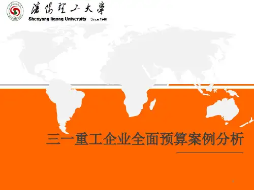 三一集团全面预算案例分析ppt课件