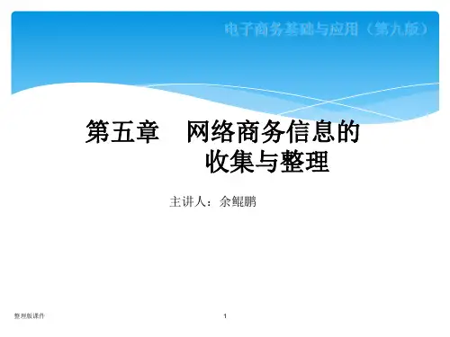 第五章 网络信息的收集与整理ppt课件