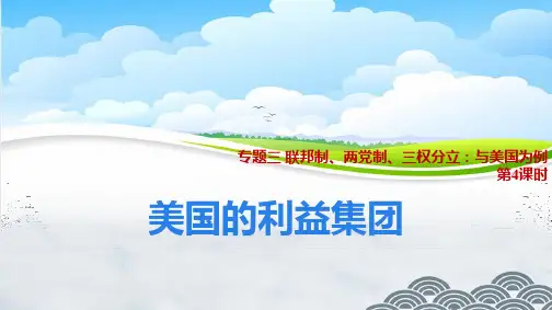 高中政治选修3优质课件6：3.4 美国的利益集团