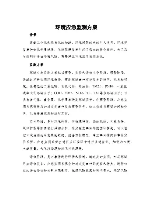 环境应急监测方案