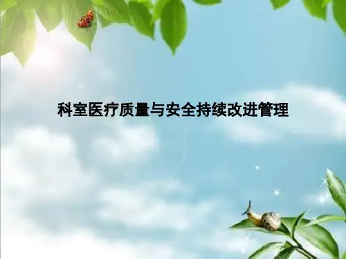 科室医疗质量与安全持续改进管理ppt课件