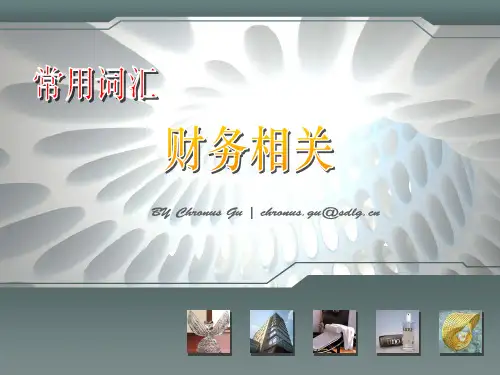 财务相关词汇