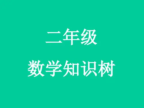 人教版 小学二年级数学知识树