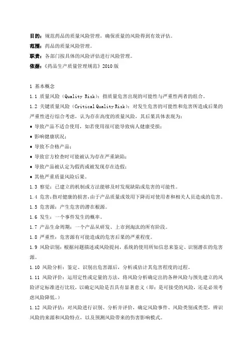 风险管理规程