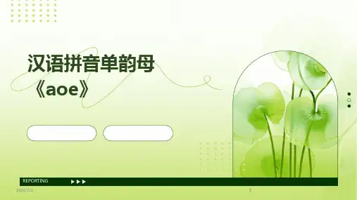 2024版年度汉语拼音单韵母《aoe》
