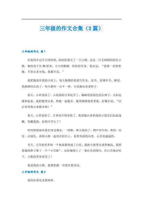 三年级的作文合集(3篇).doc