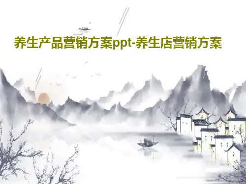 养生产品营销方案ppt-养生店营销方案39页PPT