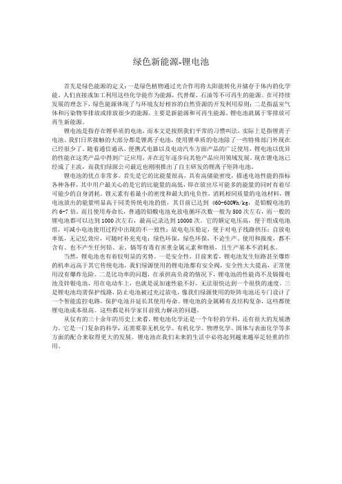 绿色新能源-锂电池