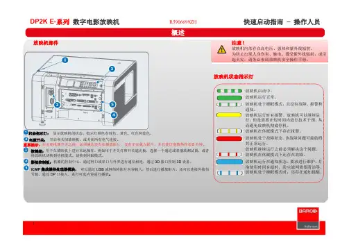 巴可放映机启动说明
