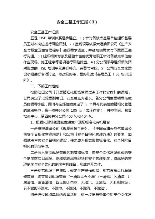 安全三基工作汇报（3）