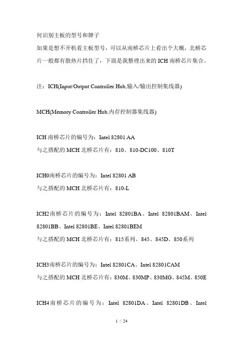 识别主板的型号和牌子