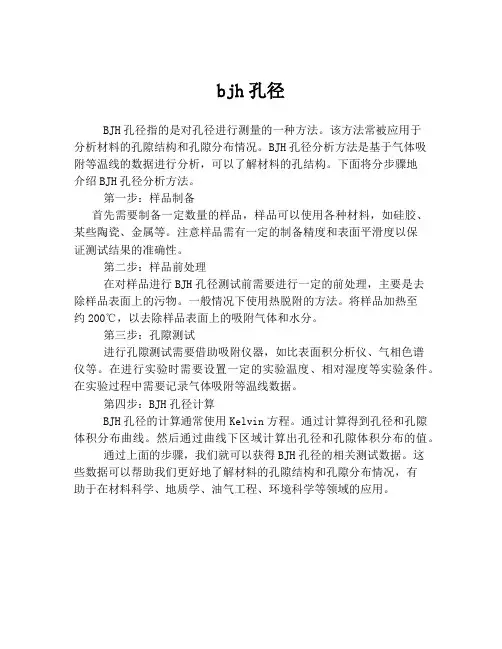 bjh孔径