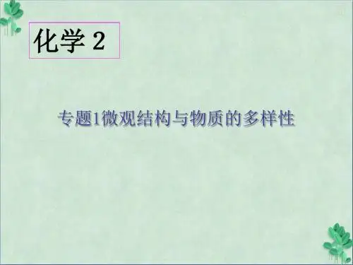 《微观结构与物质的多样性》课件