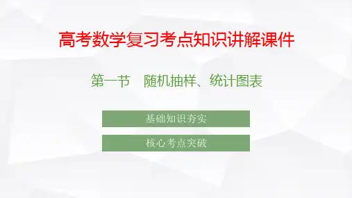 高考数学复习考点知识讲解课件49 随机抽样 统计图表