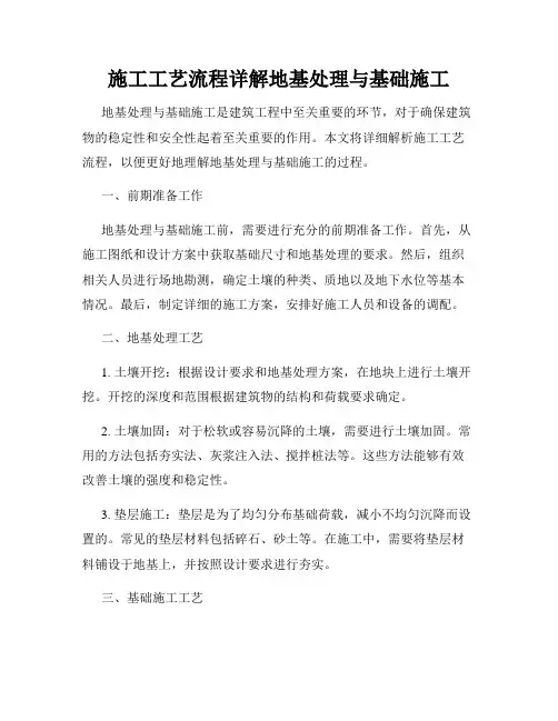 施工工艺流程详解地基处理与基础施工