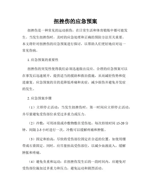 扭挫伤的应急预案