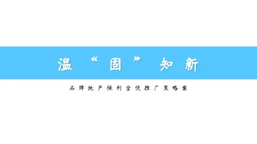 2020品牌地产保利堂悦推广策略案