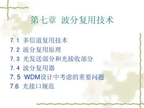 第7章 波分复用