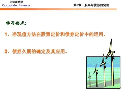 第5章 股票和债券的定价