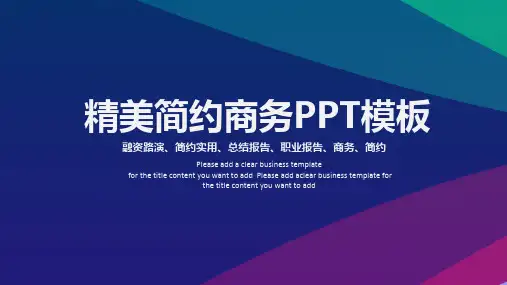 精美简约商务PPT模板两套