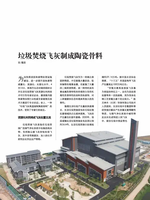 垃圾焚烧飞灰制成陶瓷骨料