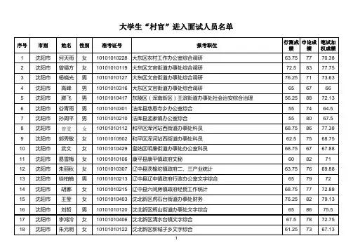 村书记面试库