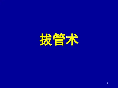 拔管术PPT课件