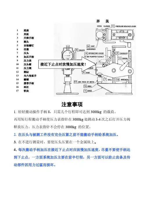 KING布氏硬度计使用手册