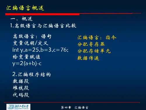 计算机原理与汇编汇编语言基础