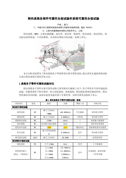 转向系统安全可靠性检测与评估方法qqq