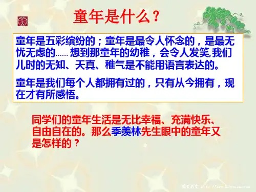 八年级语文下册课件5我的童年 (共15张PPT)