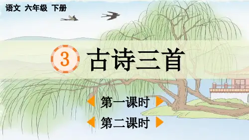 统编版六年级下册语文《 古诗三首》【精华版】PPT课件(完整版)