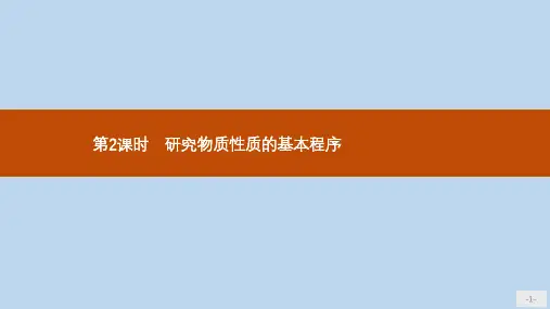 学考优化设计高中化学鲁科版必修1课件：1.2.2研究物质性质的基本程序